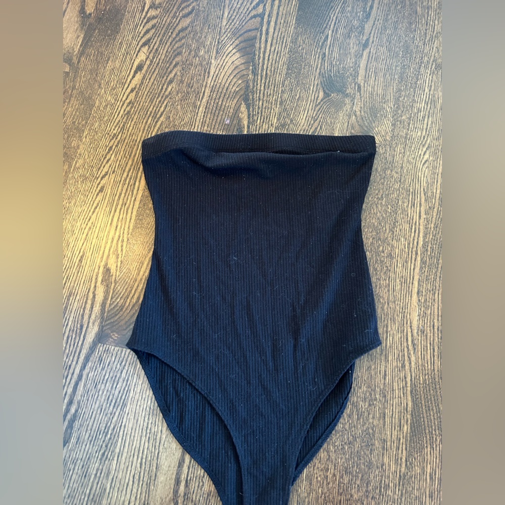 BUNDLE: black and grey strapless rubbed bodysuit